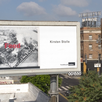 Kirsten Stolle's "Feed" featured on a Los Angeles billboard