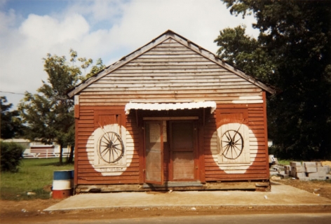 William Christenberry, Soul Wheel, Greensboro, Alabama, 1977, Ektacolor Brownie Print, 3 5/8h x 5w in, Edition of 25, Photography
